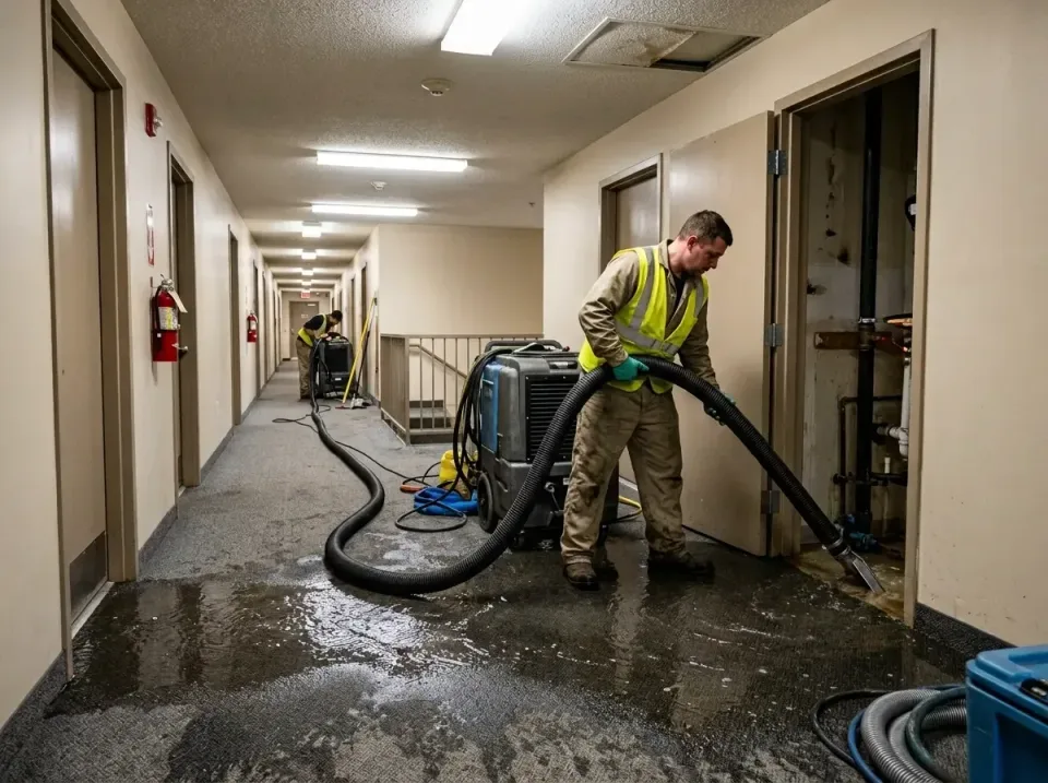 multi-unit-apartment-hallway-f-005 — frequently asked questions, Emergency Burst Pipe Water Extraction & Removal in Ketterin…